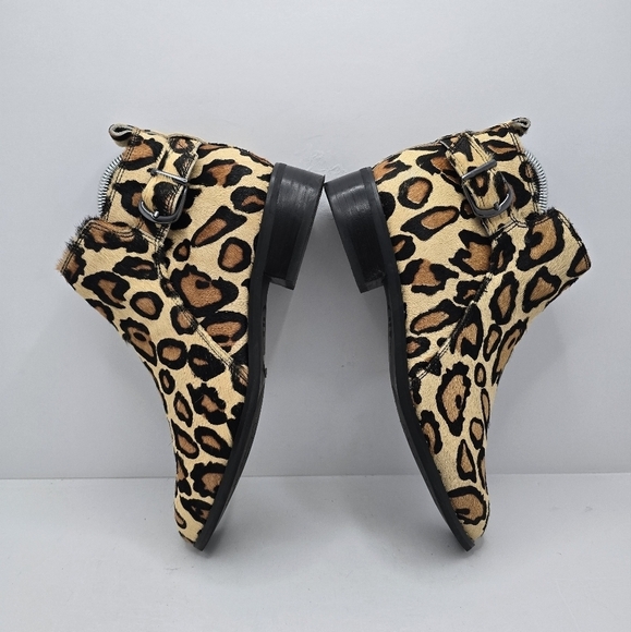 Blondo | maximalist leopard print pony hair waterproof ankle booties | WMS 6.5 - Picture 12 of 13